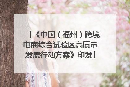 《中国（福州）跨境电商综合试验区高质量发展行动方案》印发
