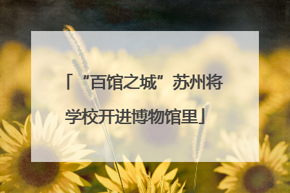 “百馆之城”苏州将学校开进博物馆里