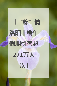 “粽”情洛阳丨端午假期引客超271万人次