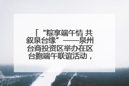“粽享端午情 共叙泉台缘”——泉州台商投资区举办在区台胞端午联谊活动，共话同源深情