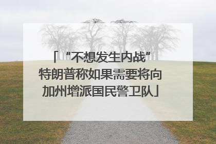 “不想发生内战” 特朗普称如果需要将向加州增派国民警卫队