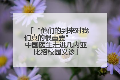 “他们的到来对我们真的很重要”——中国医生走进几内亚比绍校园义诊