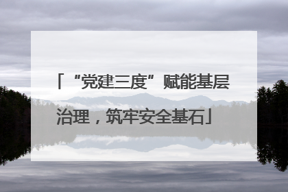 “党建三度”赋能基层治理，筑牢安全基石