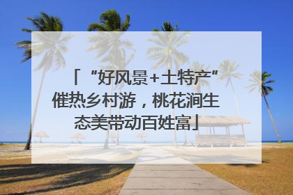 “好风景+土特产”催热乡村游，桃花涧生态美带动百姓富