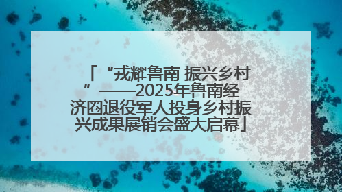 “戎耀鲁南 振兴乡村”——2025年鲁南经济圈退役军人投身乡村振兴成果展销会盛大启幕