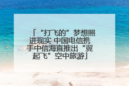 “打飞的”梦想照进现实 中国电信携手中信海直推出“翼起飞”空中旅游