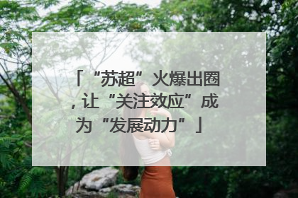 “苏超”火爆出圈，让“关注效应”成为“发展动力”