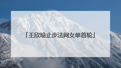 王欣瑜止步法网女单首轮
