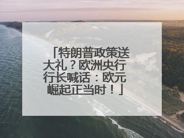 特朗普政策送大礼？欧洲央行行长喊话：欧元崛起正当时！