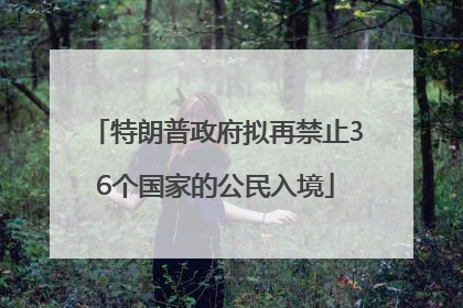 特朗普政府拟再禁止36个国家的公民入境