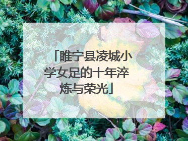 睢宁县凌城小学女足的十年淬炼与荣光