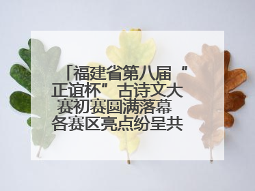 福建省第八届“正谊杯”古诗文大赛初赛圆满落幕 各赛区亮点纷呈共赏八闽华章