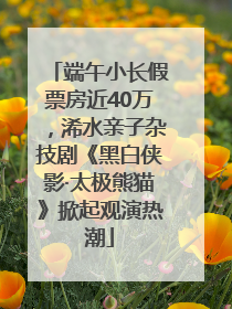 端午小长假票房近40万，浠水亲子杂技剧《黑白侠影·太极熊猫》掀起观演热潮