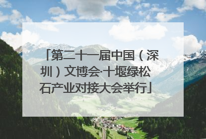 第二十一届中国（深圳）文博会·十堰绿松石产业对接大会举行
