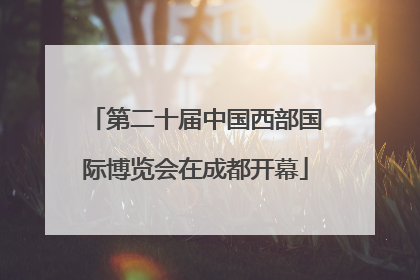 第二十届中国西部国际博览会在成都开幕