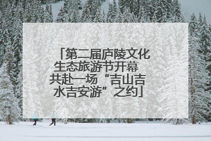 第二届庐陵文化生态旅游节开幕 共赴一场“吉山吉水吉安游”之约
