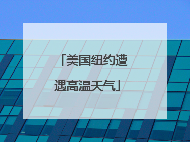 美国纽约遭遇高温天气