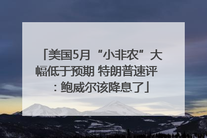 美国5月“小非农”大幅低于预期 特朗普速评：鲍威尔该降息了