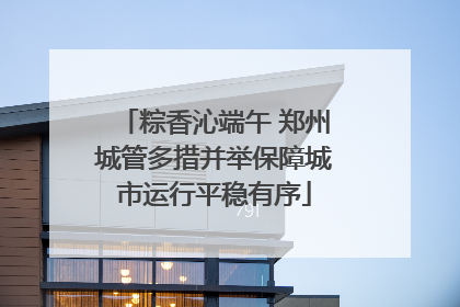 粽香沁端午 郑州城管多措并举保障城市运行平稳有序