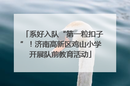 系好入队“第一粒扣子”！济南高新区鸡山小学开展队前教育活动