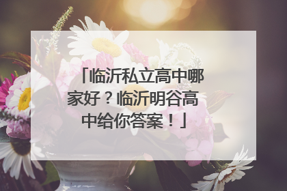 临沂私立高中哪家好？临沂明谷高中给你答案！