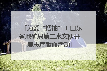 为爱“撸袖”！山东省地矿局第二水文队开展志愿献血活动