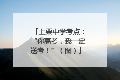 上栗中学考点：“你高考，我一定送考！”（图）
