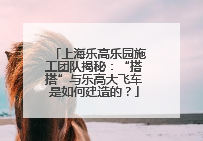 上海乐高乐园施工团队揭秘：“搭搭”与乐高大飞车是如何建造的？
