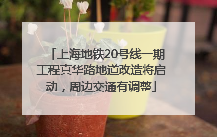 上海地铁20号线一期工程真华路地道改造将启动，周边交通有调整