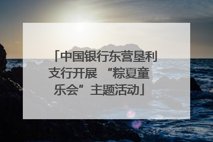 中国银行东营垦利支行开展 “粽夏童乐会”主题活动