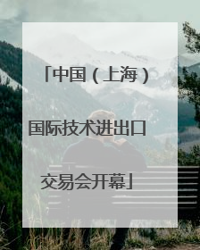 中国（上海）国际技术进出口交易会开幕