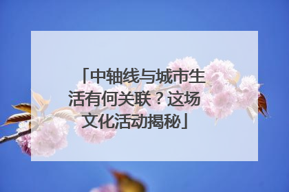 中轴线与城市生活有何关联？这场文化活动揭秘