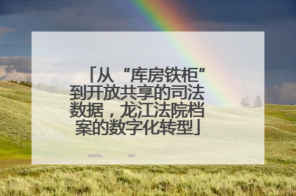 从“库房铁柜”到开放共享的司法数据，龙江法院档案的数字化转型