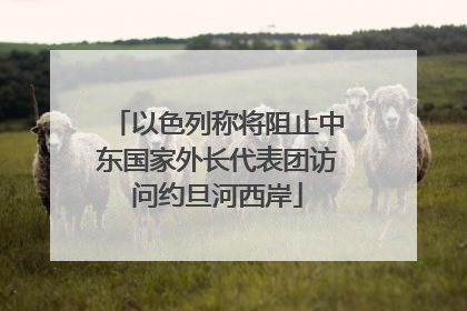 以色列称将阻止中东国家外长代表团访问约旦河西岸