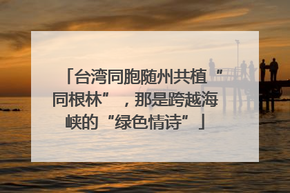 台湾同胞随州共植“同根林”，那是跨越海峡的“绿色情诗”