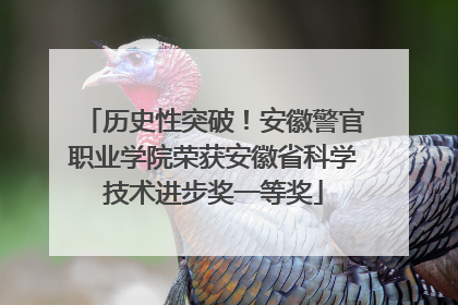历史性突破！安徽警官职业学院荣获安徽省科学技术进步奖一等奖
