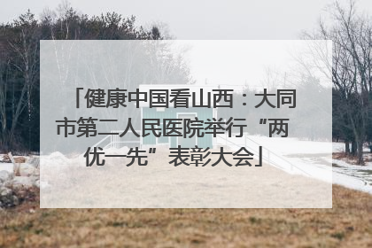 健康中国看山西：大同市第二人民医院举行“两优一先”表彰大会