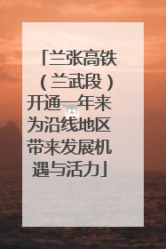 兰张高铁（兰武段）开通一年来为沿线地区带来发展机遇与活力
