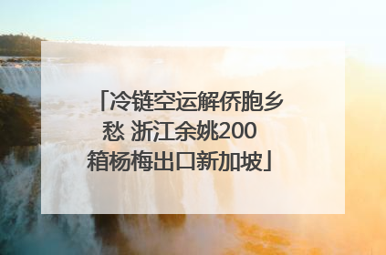 冷链空运解侨胞乡愁 浙江余姚200箱杨梅出口新加坡
