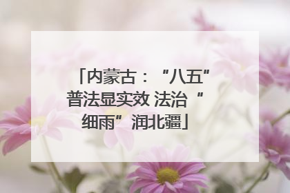 内蒙古：“八五”普法显实效 法治“细雨”润北疆