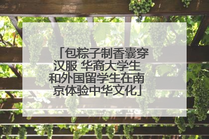 包粽子制香囊穿汉服 华裔大学生和外国留学生在南京体验中华文化
