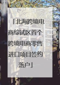 北海跨境电商综试区首个跨境电商零售进口项目签约落户