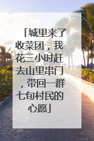城里来了收菜团，我花三小时赶去山里串门，带回一群七旬村民的心愿