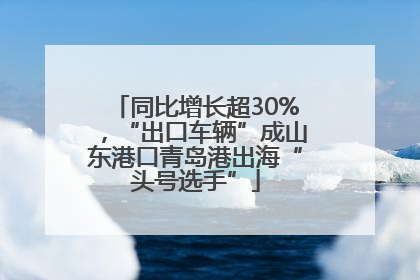 同比增长超30%，“出口车辆”成山东港口青岛港出海“头号选手”