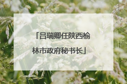 吕瑞卿任陕西榆林市政府秘书长