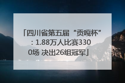 四川省第五届“贡嘎杯”：1.88万人比赛3300场 决出26组冠军