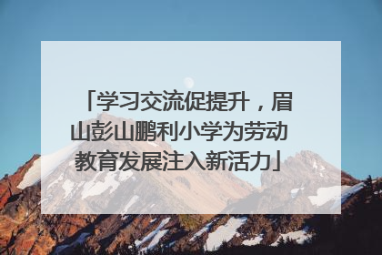 学习交流促提升，眉山彭山鹏利小学为劳动教育发展注入新活力