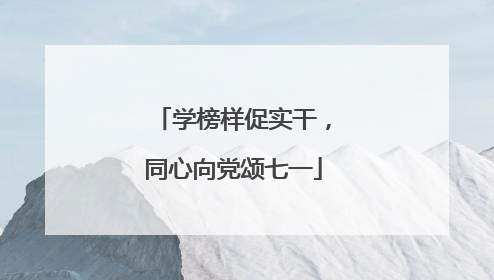 学榜样促实干，同心向党颂七一