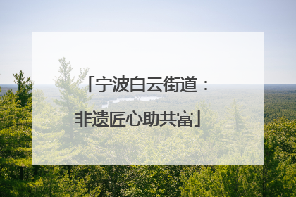 宁波白云街道：非遗匠心助共富
