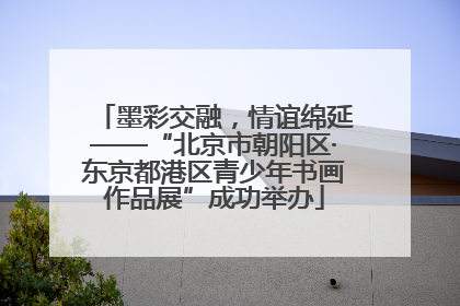墨彩交融，情谊绵延——“北京市朝阳区·东京都港区青少年书画作品展”成功举办